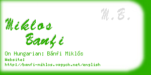 miklos banfi business card